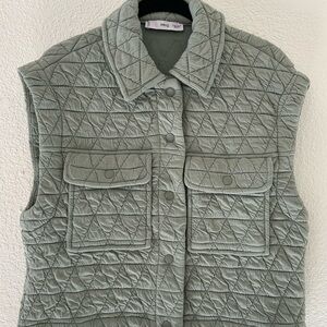 Mango Women’s Quilted Sage Vest